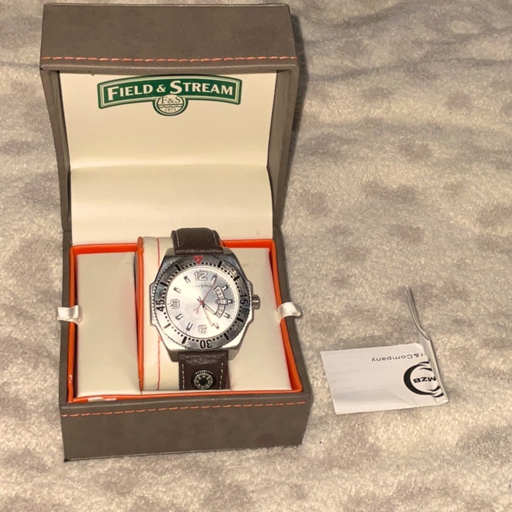 Field & Stream Brown watch with compass